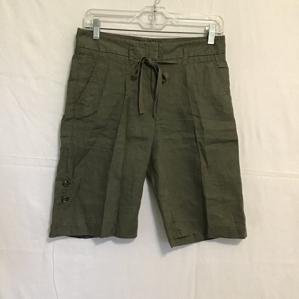 Cassis Linen Bermuda Shorts Size 0